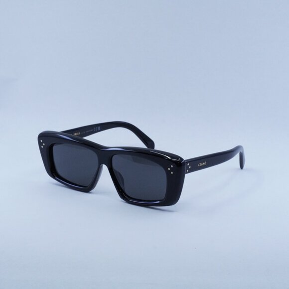 🕶️ New Celine CL40259I 01A Sunglasses - Shiny Black Frame, Grey Lenses - Picture 1 of 11